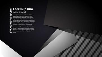 abstrakter Hintergrund des grauen und schwarzen Origami-Papiers. Vektorillustration vektor