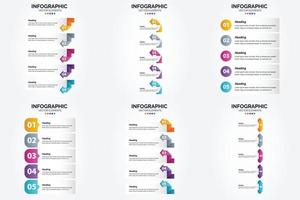 flaches Designset der Vektorillustrations-Infografiken für Werbebroschürenflieger und -zeitschrift vektor