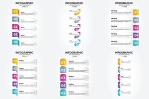 flaches Designset der Vektorillustrations-Infografiken für Werbebroschürenflieger und -zeitschrift vektor