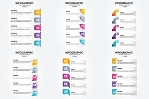 flaches Designset der Vektorillustrations-Infografiken für Werbebroschürenflieger und -zeitschrift vektor