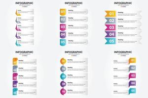 flaches Designset der Vektorillustrations-Infografiken für Werbebroschürenflieger und -zeitschrift vektor