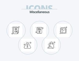 Verschiedenes Line Icon Pack 5 Icon Design. die Info. schreiben. Kamera. Werkzeug. bearbeiten vektor