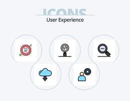 Benutzererfahrung Zeile gefüllt Icon Pack 5 Icon Design. Wolke . Benutzer. Menschen . vektor