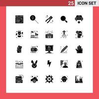25 kreative Symbole moderne Zeichen und Symbole weniger Autozangen suchen editierbare Vektordesign-Elemente vektor