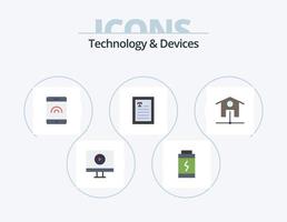 enheter platt ikon packa 5 ikon design. . e-bok. . smart hus vektor