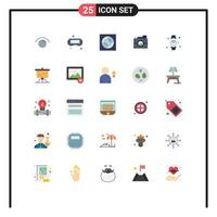 uppsättning av 25 modern ui ikoner symboler tecken för internet av saker smart Kolla på badrum bild bearbeta redigerbar vektor design element