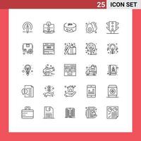 25 kreativ ikoner modern tecken och symboler av låda Kartor panorama ljus päron redigerbar vektor design element