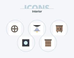 interiör platt ikon packa 5 ikon design. dekor. lampa. dörr. interiör. dekor vektor