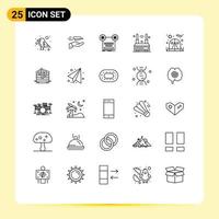 25 kreativ ikoner modern tecken och symboler av wiFi router motta internet tejp redigerbar vektor design element