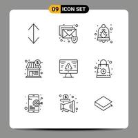 9 kreativ ikoner modern tecken och symboler av fel brott klocka dollar handla redigerbar vektor design element