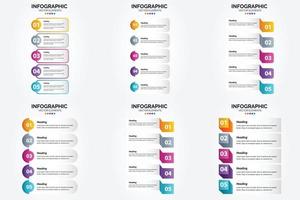 flaches Designset der Vektorillustrations-Infografiken für Werbebroschürenflieger und -zeitschrift vektor