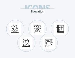 utbildning linje ikon packa 5 ikon design. spela. roligt. sport rum. barn. magnetisk vektor