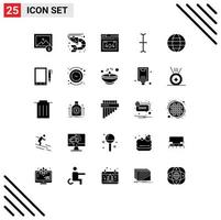 25 kreative Symbole moderne Zeichen und Symbole der Zellwelt Fehlerseite Sicherheitskugel editierbare Vektordesign-Elemente vektor