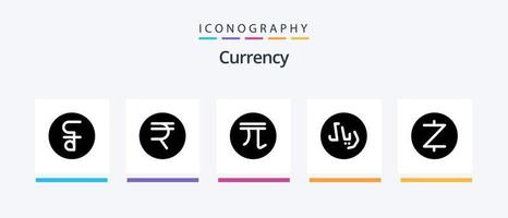 Währung Glyphe 5 Icon Pack inklusive Bargeld. Finanzen. Neu. Dollar. kreatives Symboldesign vektor