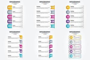 flaches Designset der Vektorillustrations-Infografiken für Werbebroschürenflieger und -zeitschrift vektor