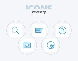 WhatsApp blau Icon Pack 5 Icon Design. Datei. ui. Suche. chatten. Plaudern vektor