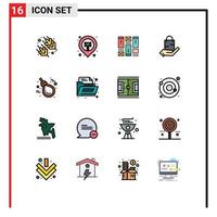 universell ikon symboler grupp av 16 modern platt Färg fylld rader av galge hand skiss affär e-handel redigerbar kreativ vektor design element