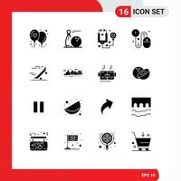 16 kreative Symbole, moderne Zeichen und Symbole für schnell bezahlte Arzt-Klick-Business-editierbare Vektordesign-Elemente vektor