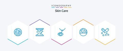 Skin 25 Blue Icon Pack inklusive Öl. Hautinfektion. Haut. Infektion. Lasik vektor