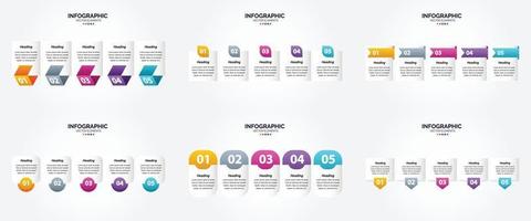 flaches Designset der Vektorillustrations-Infografiken für Werbebroschürenflieger und -zeitschrift vektor