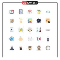 Aktienvektor-Icon-Pack mit 25 Zeilenzeichen und Symbolen für Geschwindigkeit, Finanzen, Raumwachstum, Geschäft, editierbare Vektordesign-Elemente vektor