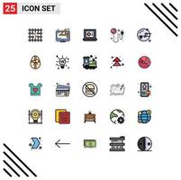 uppsättning av 25 modern ui ikoner symboler tecken för bördig ladda om grafisk plugg medicin redigerbar vektor design element