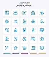 kreativ vetenskap 25 blå ikon packa sådan som vetenskap. dna. cell. vetenskap. testa vektor