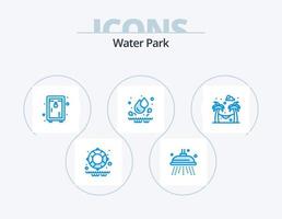 vatten parkera blå ikon packa 5 ikon design. . trädgård. parkera. parkera. parkera vektor