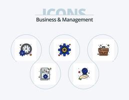 Business und Management Line gefüllt Icon Pack 5 Icon Design. Management System. Laptop. Zwischenablage. Netz. Möglichkeit vektor
