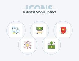 Finanzen flach Icon Pack 5 Icon Design. Mittel. Finanzierung. Rückkehr. Mittel. Spende vektor