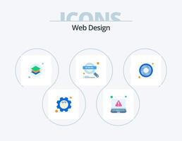 webb design platt ikon packa 5 ikon design. Färg hjul. sökande. design. Sök över hela världen. förstoringsglas vektor