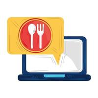 snabb leveransservice online beställ mat vektor