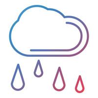 Symbol für Farbverlauf mit regnerischen Wolken vektor