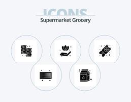 Lebensmittel-Glyphen-Icon-Pack 5 Icon-Design. . Eintrittskarten. Kochen. Fahrkarte. grün vektor