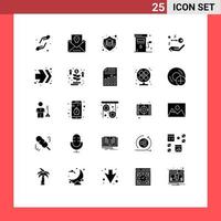 uppsättning av 25 modern ui ikoner symboler tecken för bensin energi Skräck tänkande grafisk redigerbar vektor design element