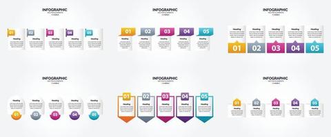 flaches Designset der Vektorillustrations-Infografiken für Werbebroschürenflieger und -zeitschrift vektor