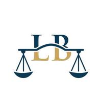 buchstabe lb anwaltskanzlei logo design für anwalt, justiz, rechtsanwalt, legal, anwaltsservice, anwaltskanzlei, skala, anwaltskanzlei, anwaltsunternehmen vektor