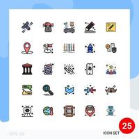 25 kreative Symbole moderne Zeichen und Symbole aus Bleistift komponieren Teppichrouter verloren editierbare Vektordesign-Elemente vektor