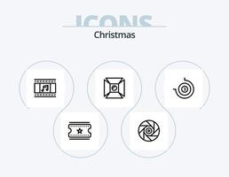 Weihnachtslinie Icon Pack 5 Icon Design. . Süßigkeiten. Schneeflocke. Weihnachten. Winter vektor