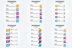 flaches Designset der Vektorillustrations-Infografiken für Werbebroschürenflieger und -zeitschrift vektor