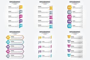 flaches Designset der Vektorillustrations-Infografiken für Werbebroschürenflieger und -zeitschrift vektor