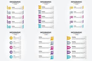 flaches Designset der Vektorillustrations-Infografiken für Werbebroschürenflieger und -zeitschrift vektor