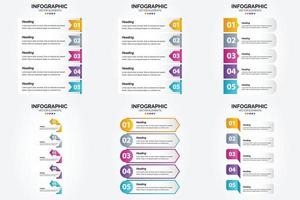 flaches Designset der Vektorillustrations-Infografiken für Werbebroschürenflieger und -zeitschrift vektor