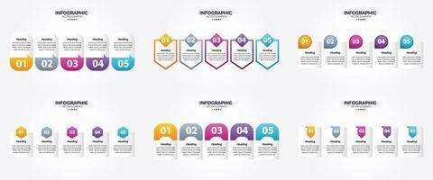 flaches Designset der Vektorillustrations-Infografiken für Werbebroschürenflieger und -zeitschrift vektor