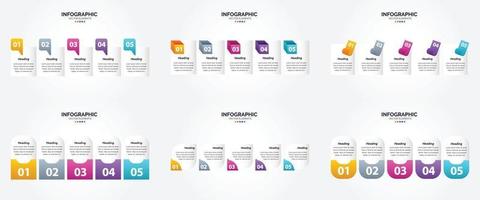 flaches Designset der Vektorillustrations-Infografiken für Werbebroschürenflieger und -zeitschrift vektor