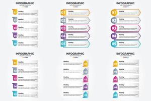 flaches Designset der Vektorillustrations-Infografiken für Werbebroschürenflieger und -zeitschrift vektor