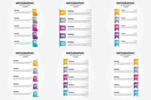 flaches Designset der Vektorillustrations-Infografiken für Werbebroschürenflieger und -zeitschrift vektor