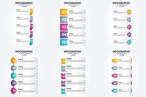 flaches Designset der Vektorillustrations-Infografiken für Werbebroschürenflieger und -zeitschrift vektor