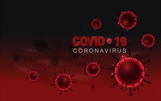 röd coronavirus covid-19 bakgrund vektor