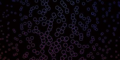 dunkelrosa, blauer Vektorhintergrund mit Blasen. vektor